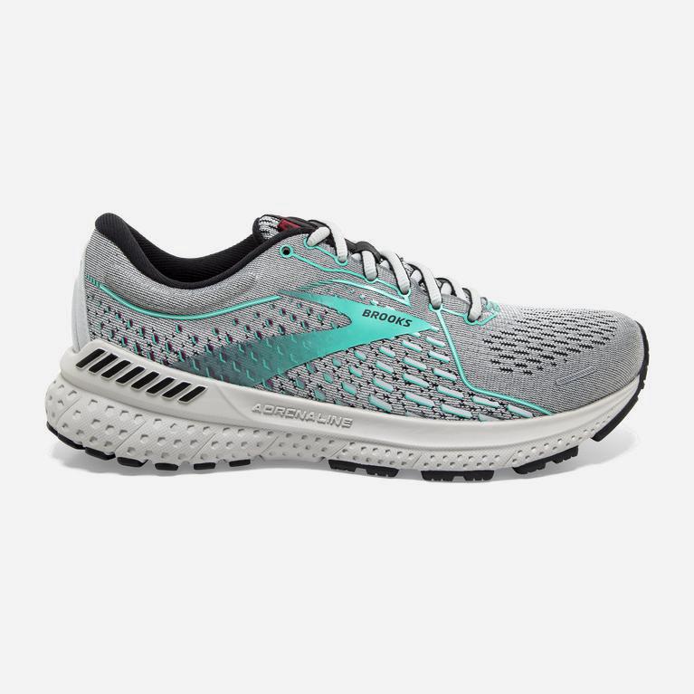 Brooks Adrenaline Gts 21 Womens Road Running Shoes - Jet Stream/Black/Atlantis/grey - Philippines (0